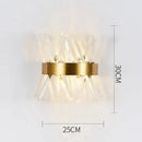 Modern crystal wall lamp gold & chrome sconce for living room
