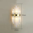 Modern crystal wall lamp gold & chrome sconce for living room