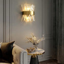 Modern crystal wall lamp gold & chrome sconce for living room
