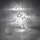 Modern crystal water droplet chandelier staircase pendant light