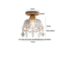 Modern crystal wood led ceiling lamp bedroom teardrop chandelier