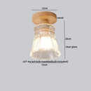 Modern crystal wood led ceiling lamp bedroom teardrop chandelier
