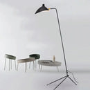 Modern curved black metal floor lamp for bedroom reading lighting