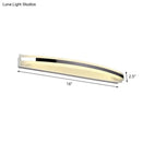 Modern curved black & white bathroom vanity light warm white led