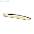 Modern curved black & white bathroom vanity light warm white led