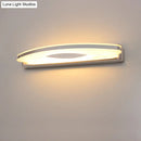 Modern curved led vanity sconce chrome bathroom light