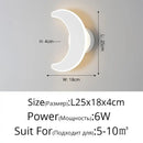 Modern curved white led wall sconces for bedroom lighting