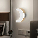 Modern curved white led wall sconces for bedroom lighting
