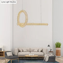 Modern cut crystal brass ceiling light kitchen island pendant 220v-240v