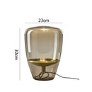 Modern cylindrical decorbites glass table lamps bedroom led lighting