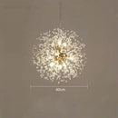 Modern dandelion crystal chandelier living room pendant light