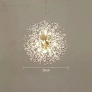 Modern dandelion crystal chandelier living room pendant light