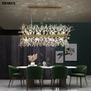 Modern dandelion led crystal chandelier for dining room decoration