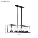 DecorBites™ Classic Black Island Pendant Lights for Dining Room with Clear Glass Shade (5/6 Lights)