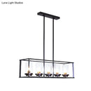 DecorBites™ Classic Black Island Pendant Lights for Dining Room with Clear Glass Shade (5/6 Lights)