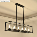 DecorBites™ Classic Black Island Pendant Lights for Dining Room with Clear Glass Shade (5/6 Lights)