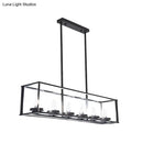 DecorBites™ Classic Black Island Pendant Lights for Dining Room with Clear Glass Shade (5/6 Lights)