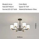 Modern dark bronze decorbites glass chandelier living room light