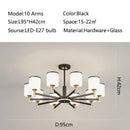 Modern dark bronze decorbites glass chandelier living room light