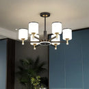 Modern dark bronze decorbites glass chandelier living room light