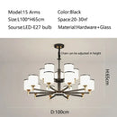 Modern dark bronze decorbites glass chandelier living room light