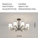 Modern dark bronze decorbites glass chandelier living room light