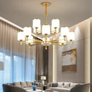 Modern dark bronze decorbites glass chandelier living room light