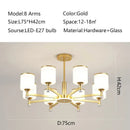 Modern dark bronze decorbites glass chandelier living room light