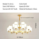 Modern dark bronze decorbites glass chandelier living room light