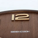Modern dark brown bamboo wall clock living room wood grain timepiece