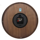 Modern dark brown bamboo wall clock living room wood grain timepiece