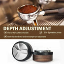 Modern dark brown espresso distribution tool kitchen tamper