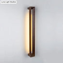 Modern dark brown wooden led wall sconce study room light