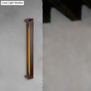 Modern dark brown wooden led wall sconce study room light