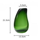 Modern dark gray double glass vase hydroponic desk decor