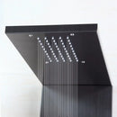 Modern dark nickel shower panel with massage system bathroom spa