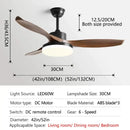 Modern dark wood ceiling fan with led light and remote control bedroom