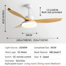 Modern dark wood ceiling fan with led light and remote control bedroom