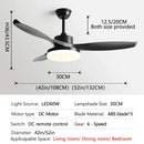 Modern dark wood ceiling fan with led light and remote control bedroom