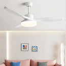 Modern dark wood ceiling fan with led light and remote control bedroom