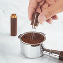 Modern dark wood espresso coffee stirrer – kitchen needle distributor