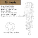 Modern decorbites bubble led chandelier clear glass dining room light
