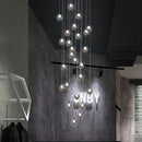 Modern decorbites bubble led chandelier clear glass dining room light