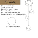 Modern decorbites bubble led chandelier clear glass dining room light