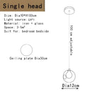 Modern decorbites bubble led chandelier clear glass dining room light