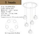 Modern decorbites bubble led chandelier clear glass dining room light