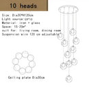 Modern decorbites bubble led chandelier clear glass dining room light