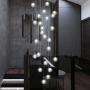 Modern decorbites bubble led chandelier clear glass dining room light