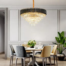 Modern decorbites crystal black clear led chandelier for staircase