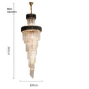 Modern decorbites crystal black clear led chandelier for staircase